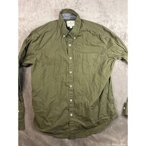 American Eagle Shirt Men's Large L Seriously Soft polka dot Long Sleeve‎ Button